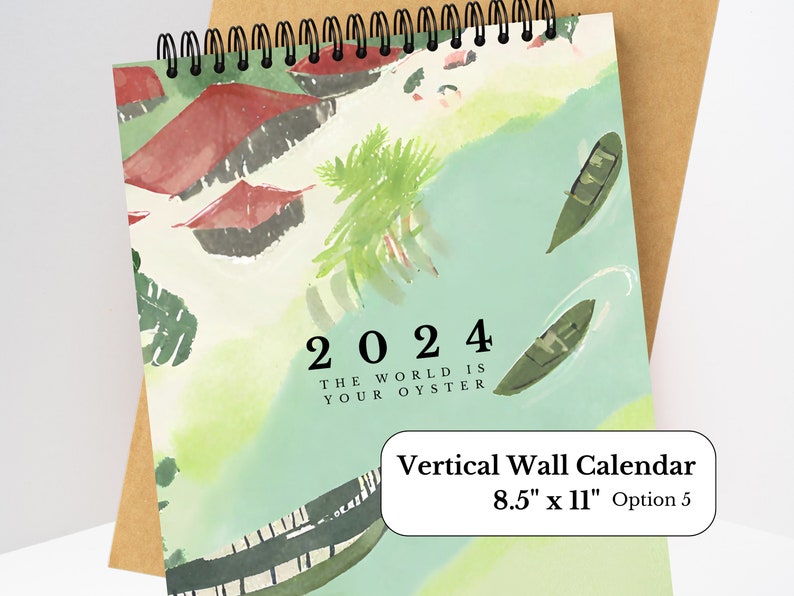 2024 Wall Calendar 2024 Travel Calendar Yearly Planner 12 Month Planner