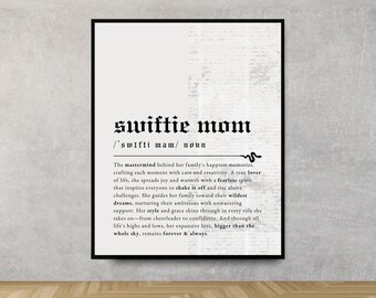 Swiftie Mom Definition Poster | Mom Definition Poster | Unique Mothers Day Gift | Gift for Mom | Swiftie Wall Art | Reputation | Printable