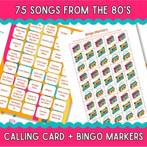 80s music bingo game