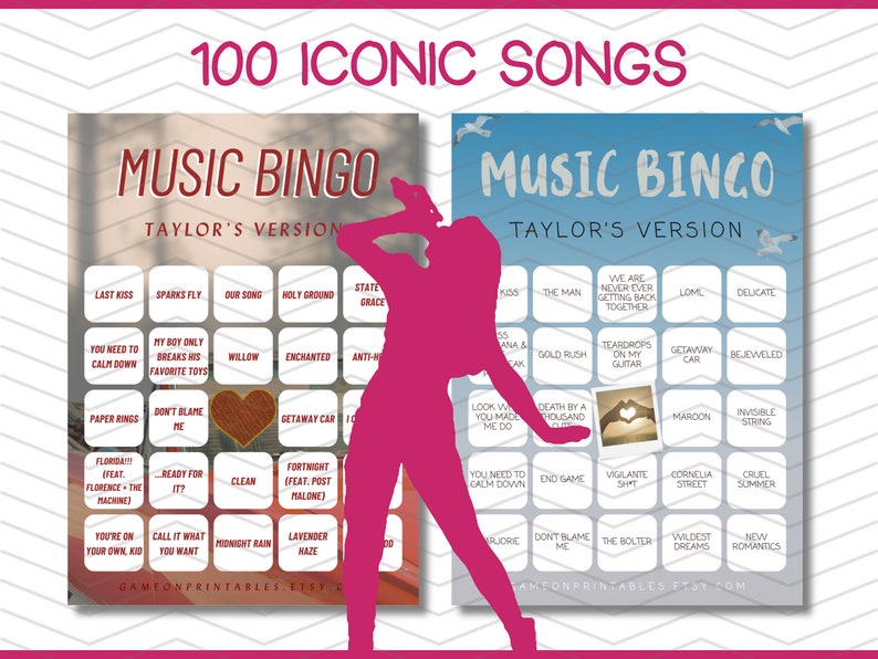 taylor swift music bingo