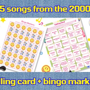 2000s music bingo with playlist