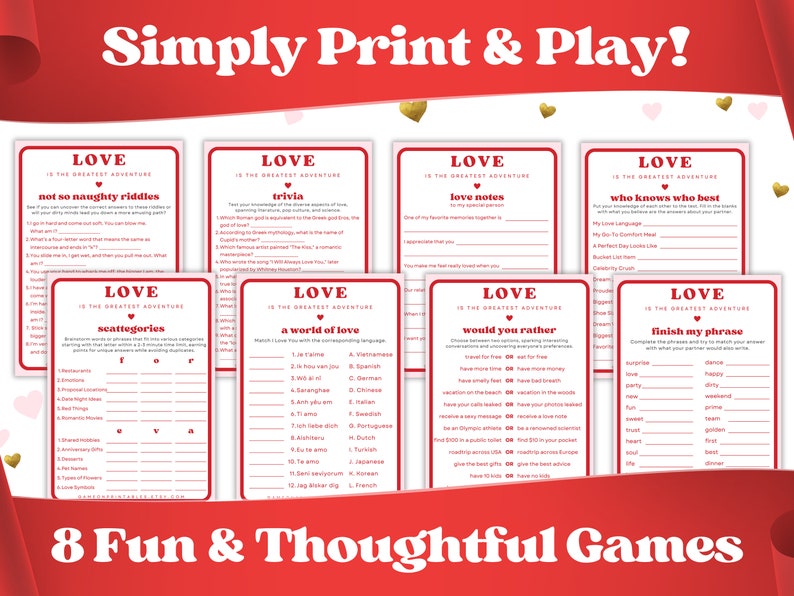 Valentines Games for Adults Valentine Party Games for Couples Date