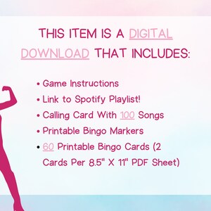 Musikbingo Tays version | T Swift Musikbingo med spellista | 60 bingokort | Swift Partyspel | Tonårsfestspel | Utskrivbara spel bild 8