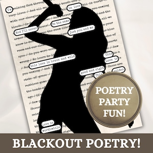 Feuilles de travail de poésie Blackout | Activité du Mois de la poésie | Feuilles d'exercices de poésie | Nuit de la poésie à imprimer
