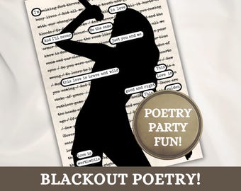 Blackout Poesi Kit | Taylor Lyric Sheets (digital nedladdning)