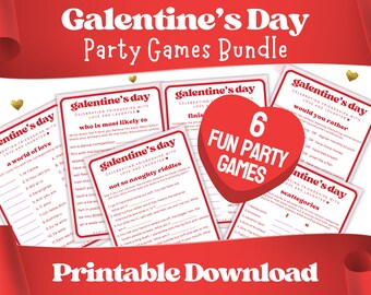 Galentines Games for Adults | Valentine Party Games | Galentine's Game Bundle l Ladies Night | Adult Party Games | Printable Games