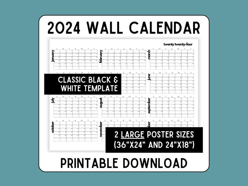 Large 2025 Wall Calendar 2025 Wall Planner Yearly Planner Annual
