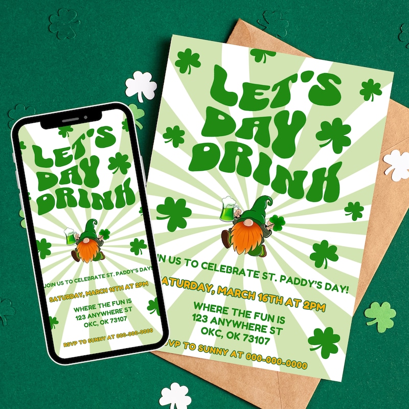 saint patricks day party invitation