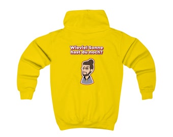 MyVatan Wieviel Sonne - Sweat-shirt à capuche en mélange épais pour enfants