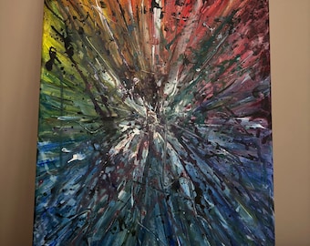 Handmade abstract painting 40x50cm