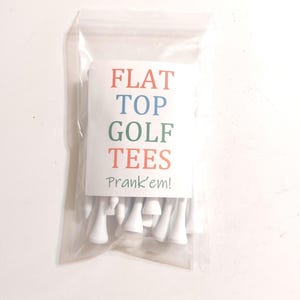 Golf Gag Gift Flat Top Tees White Golf Prank Joke 20pcs