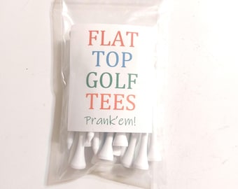 Golf Gag Gift Flat Top Tees White Golf Prank Joke 20pcs