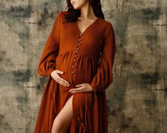 Zoja women's maternity Vintage, Boho dress, Pregnancy photo shot, Photo Props