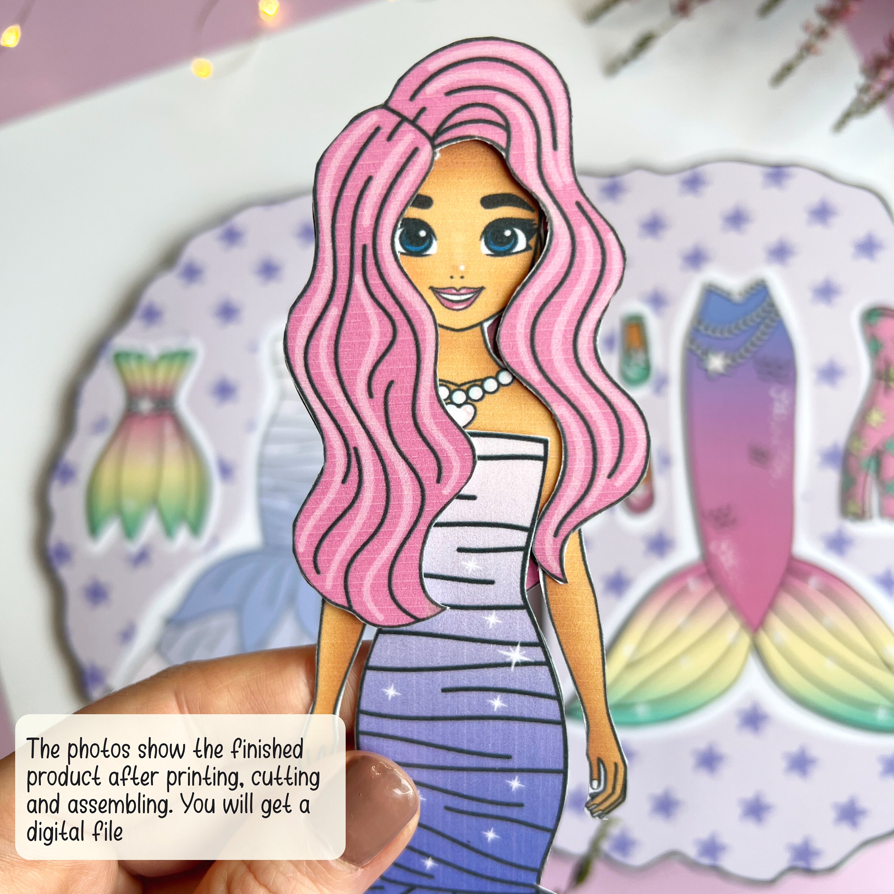Printable Mermaid Paper Doll and Ocean-themed Activity Book - Etsy