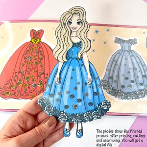Printable Paper Doll Princess Paperdoll Princess Dresses Activity Book ...