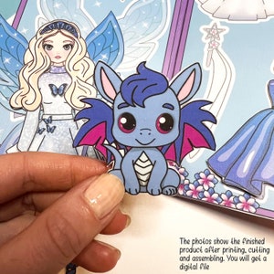 Fairy and Dragon Paper Doll Activity: Printable Dress-up Book for Kids ...
