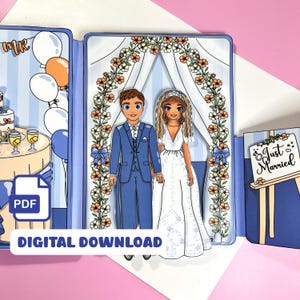 Bridal paper doll wedding busy book girls activities quiet book activities for kids DIY kids toys activities for toddlers gift for kids