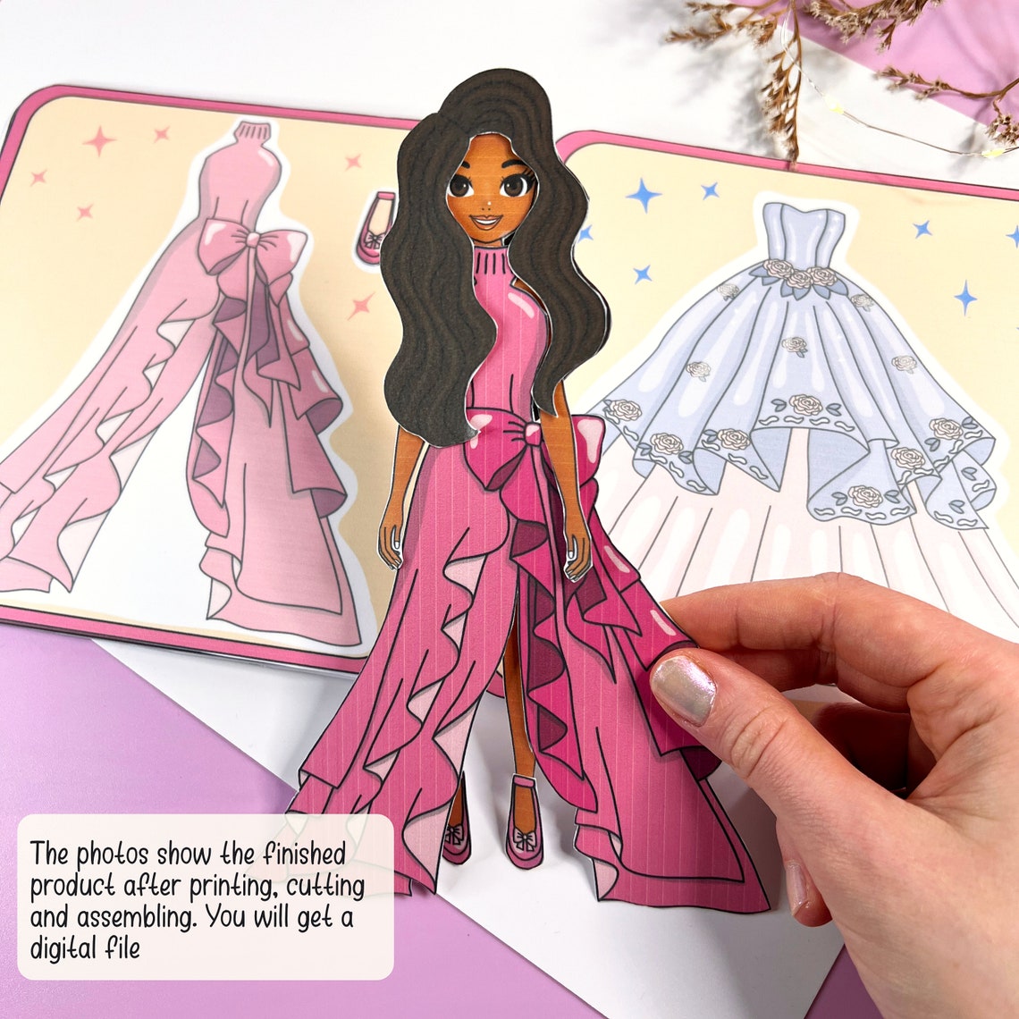 Printable Paper Doll Princess Paperdoll Princess Dresses Activity Book ...