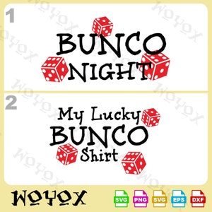 Bunco Night SVG Cricut png Clip Art Ready to print Lucky bunco shirt