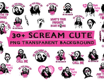 Scream Cute Horror Mask PNG Clipart (Digital Download)