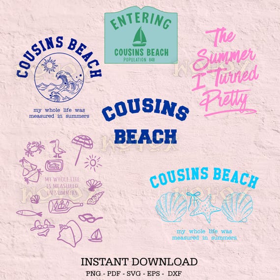TSITP Cousins Beach SVG Bundle: This Summer I Turned Pretty Clip Art Digital Download