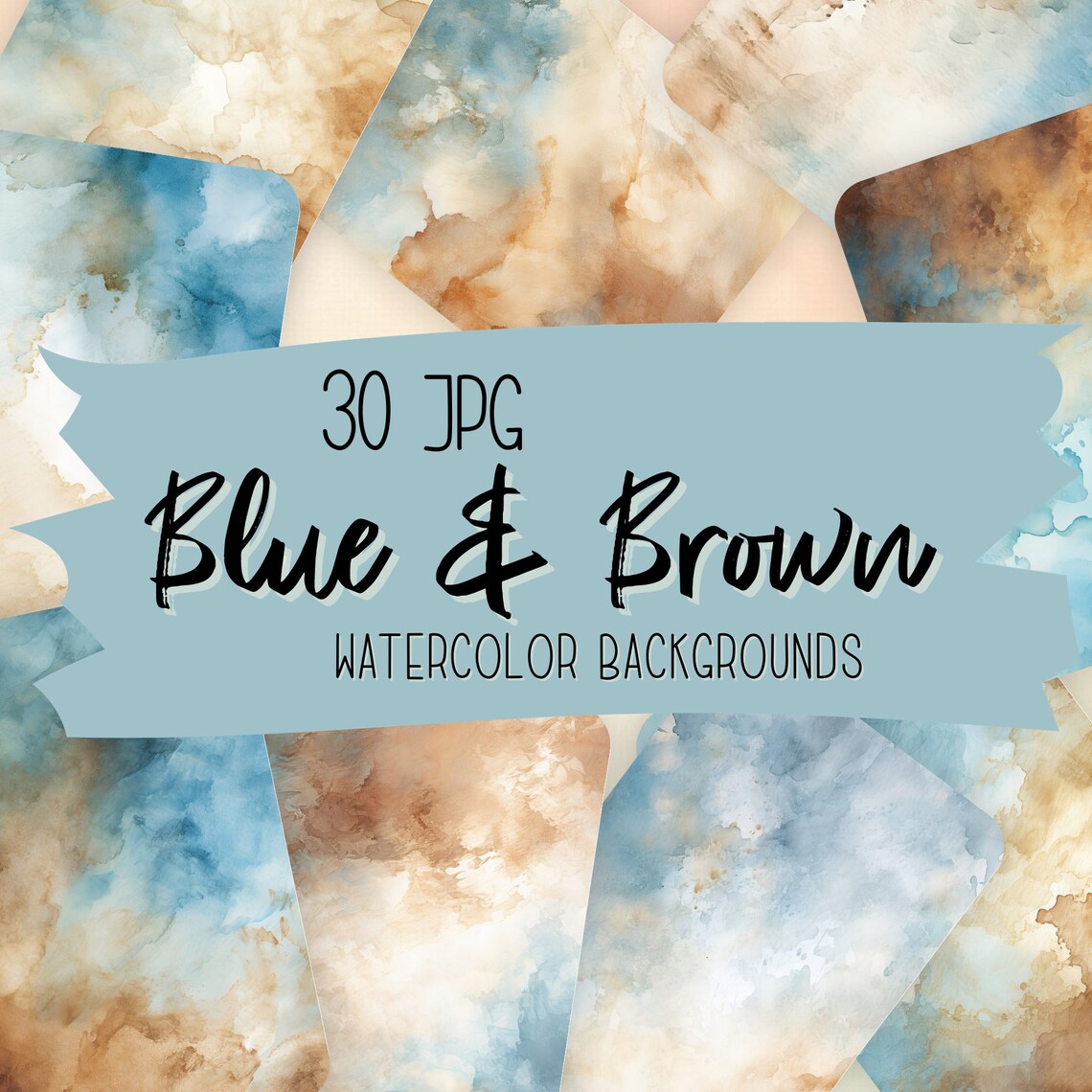 Blue and Brown Clipart, Light Blue Wash Png, Nuetral, Blue and Brown ...