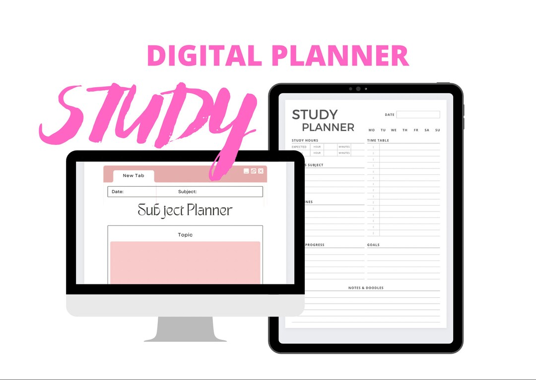 Digital Study Planner Printable Study Planner Schiol Etsy