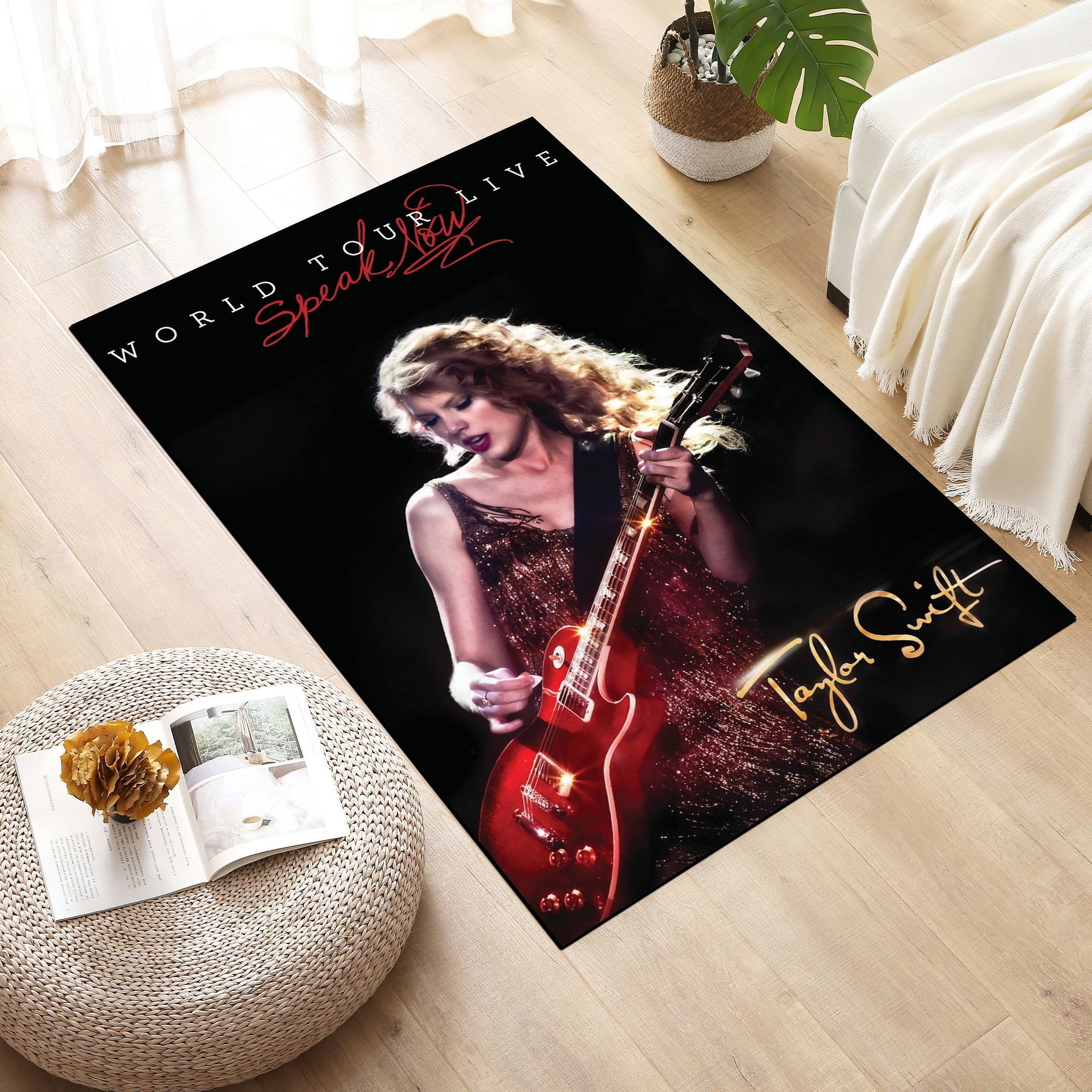 Discover Taylor World Tour Live Rug, Famous Singer Rug, Living Room Rugs, Cool Rug, Area Floor Rug, Gft For Him Her, Office Carpet, Home Decor