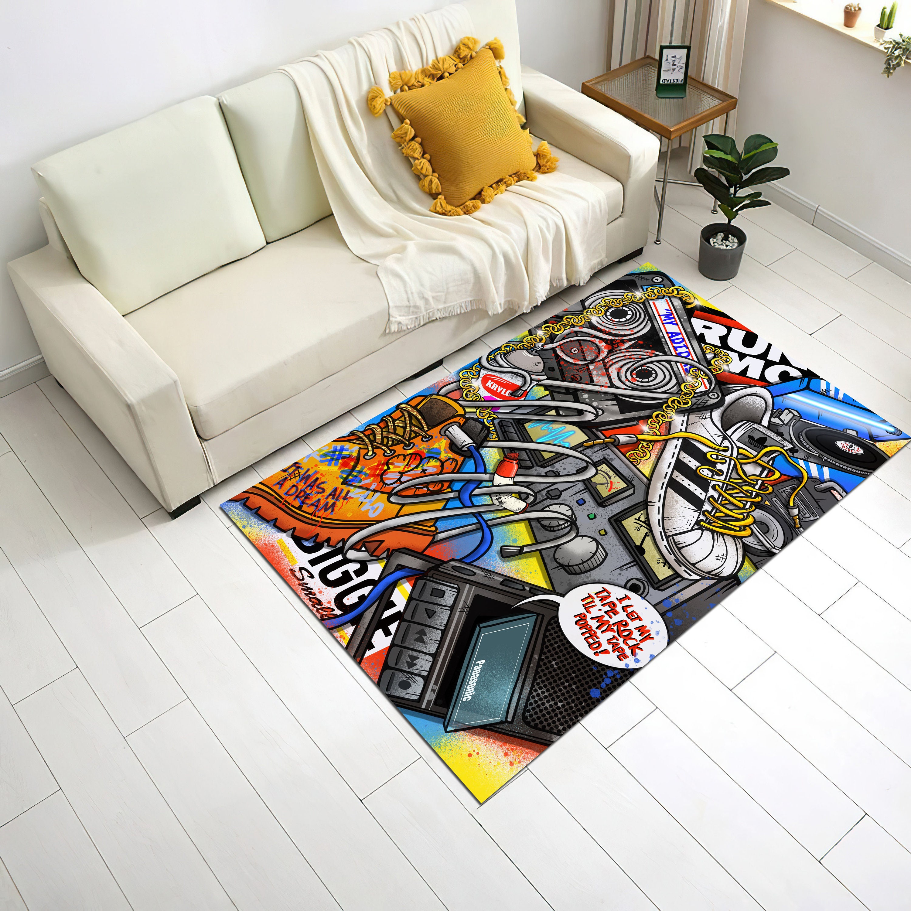 Hip Hop Rap Star Area Rug Carpet Bedroom Family Gift US Decor - Peto Rugs