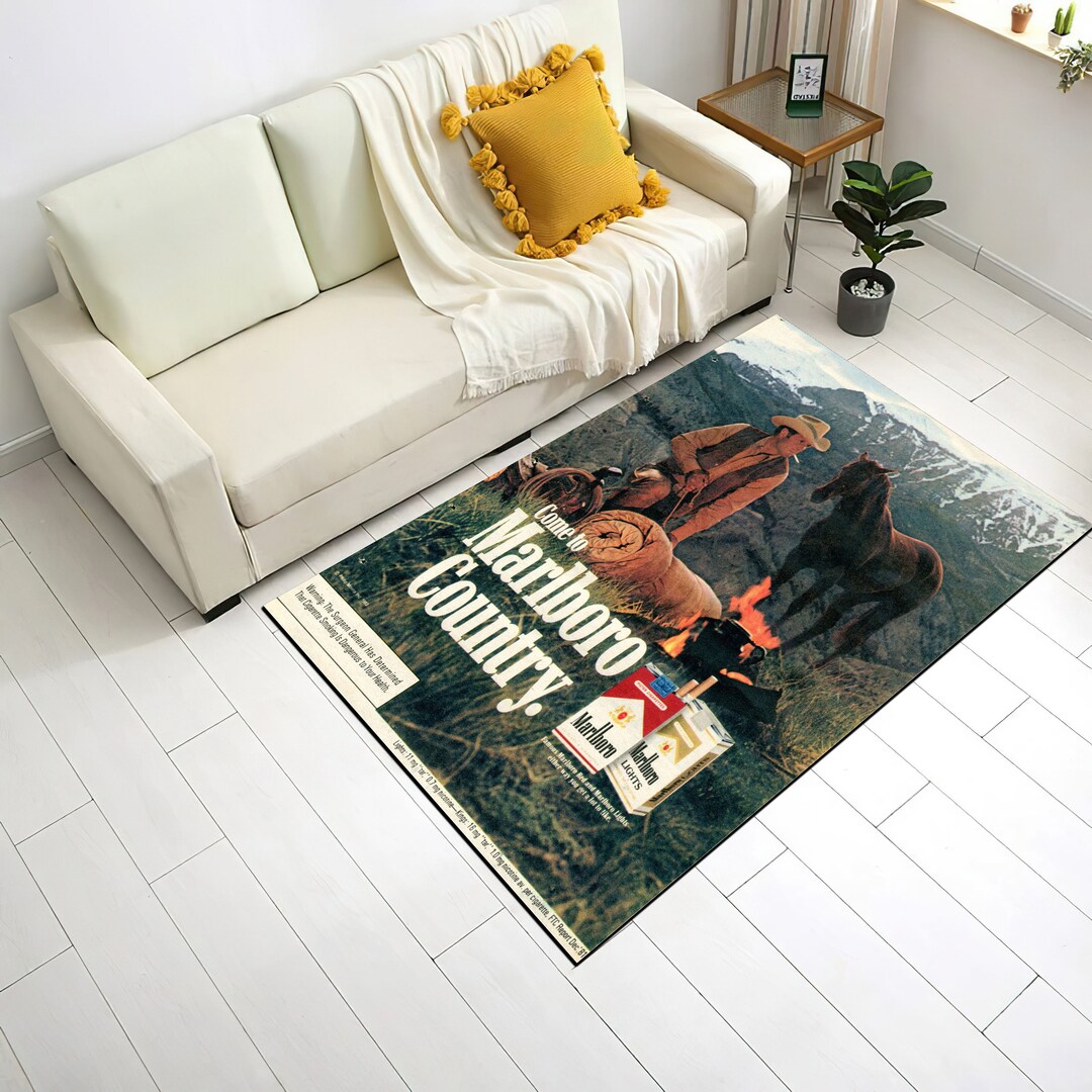 Come to Marlboro Country Pattern Rug Marlboro Rug Etsy