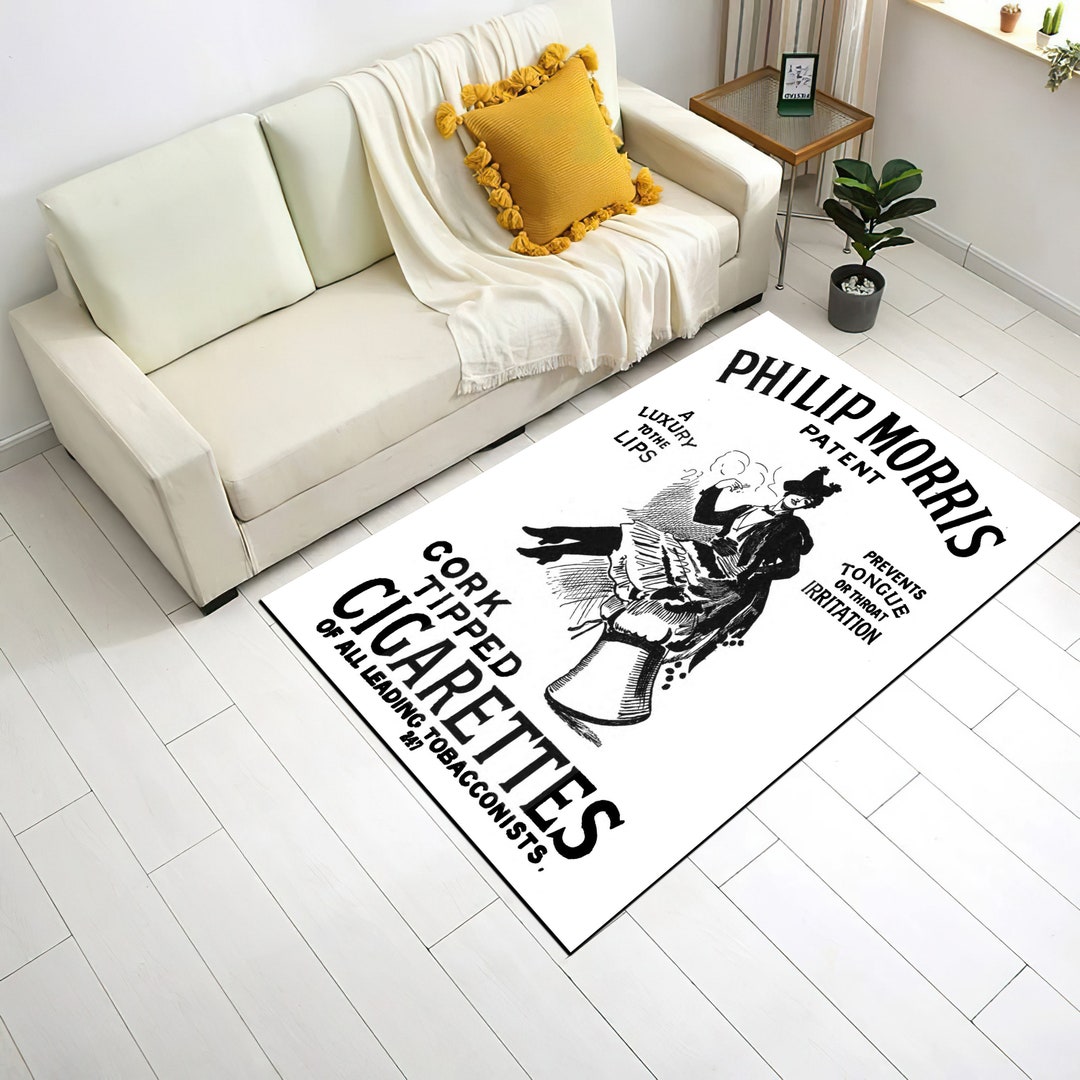 Philip Morris, Cork Tipped Cigarettes Rug, Art Rug, Art Nouveau Rug