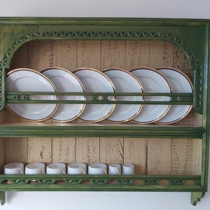 wooden plate rack