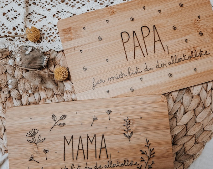Personalized wooden breakfast boards – gift for mom & dad – Mother's Day gift/Father's Day gift