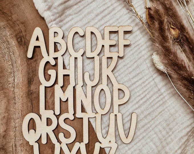 ABC Wooden Letter Board – Discover the alphabet with ease, letter board, children's room decoration, wall decoration, back to school, learning aid