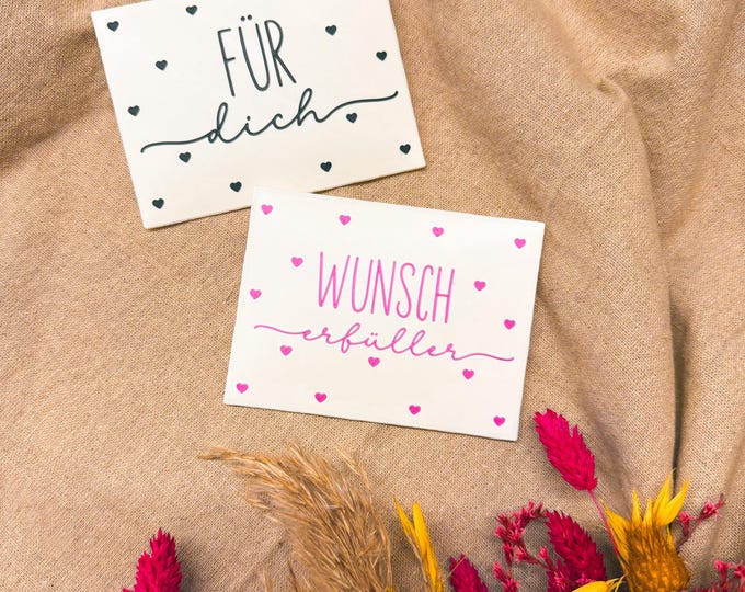 3D gedruckter Umschlag mit Schriftzug