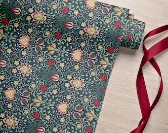 Persian Floral Wrapping Paper – Morris & Co John Henry Dearle Victorian Botanical Gift Wrap
