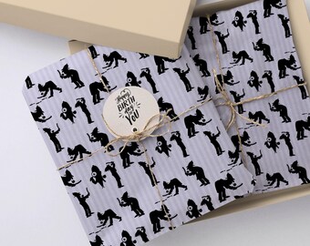 Papel de regalo de Sherlock Holmes – Papel de regalo del detective lavanda