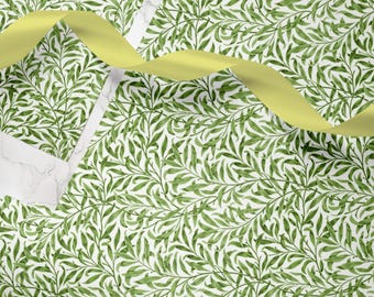 Willow Bough Wrapping Paper Sheets – William Morris Green Botanical Gift Wrap