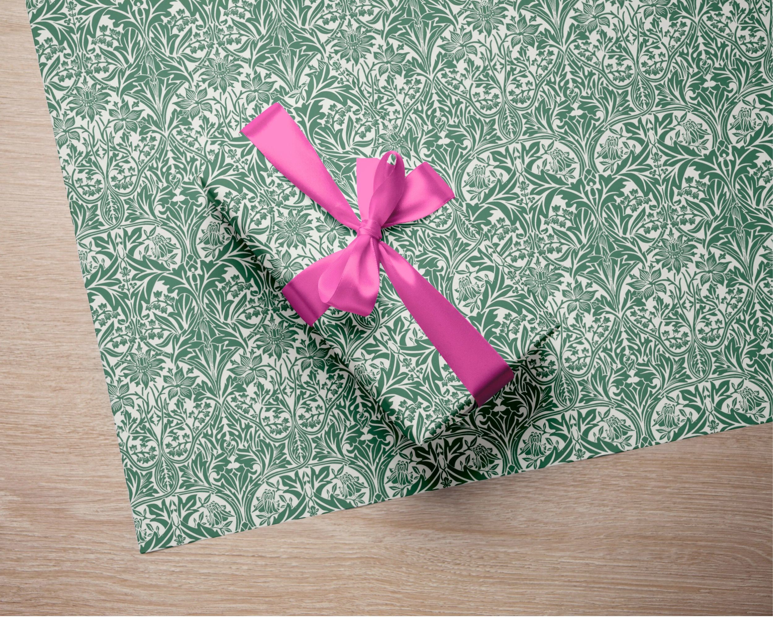 Dark Green Forest Solid Gift Wrap, Luxury Christmas Wrapping Paper