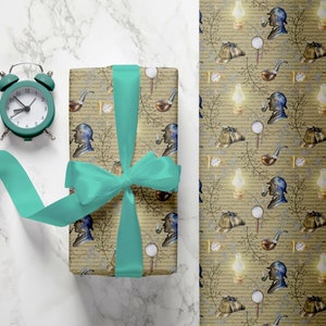 Sherlock Holmes Wrapping Paper - Literary Gift Wrap for Book Lovers and Detective Story Enthusiasts – Classic Literature Themed Paper
