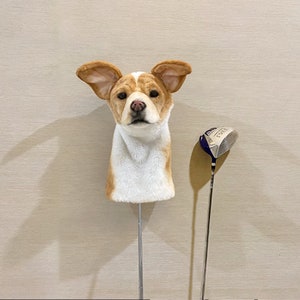 Custom Dog Golf Head Cover | Dog Replica Golf Driver Cover | Dog Head Golf Driver Head Covers