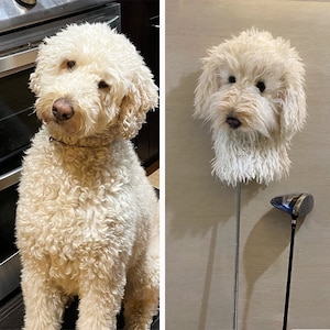 Personalized Lifelike Pet Golf Driver Cover | Animal Head Golf Driver Head Covers | Suitable for Driver, 3-wood, 5-wood