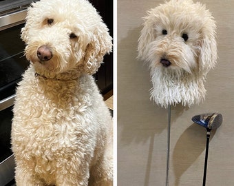 Copritesta per driver da golf personalizzato con testa di animale realistica / Copritesta per driver da golf con testa di animale / Adatto per driver, legno 3, legno 5