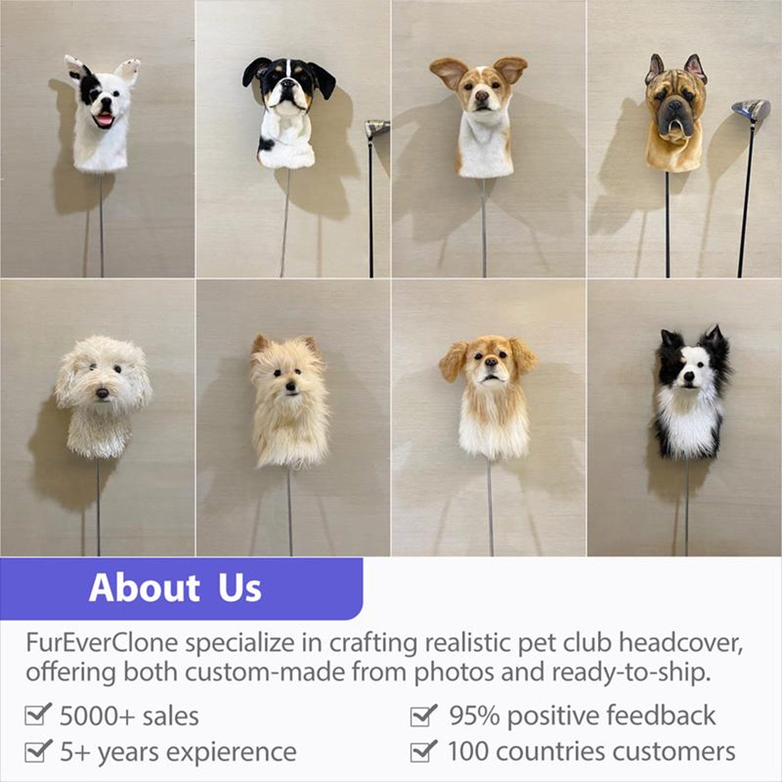 Custom Dog Golf Head Cover | Dog Replica Golf Driver Cover | Dog Head ...