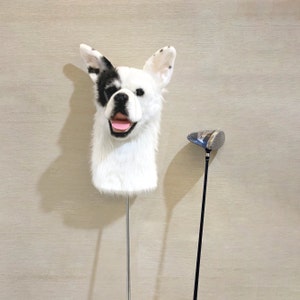 Personalized Golf Headcover With Lifelike Dog Head | Personalized Dog Replica Golf Club Driver Cover | Suitable for Driver, 3-wood, 5-wood