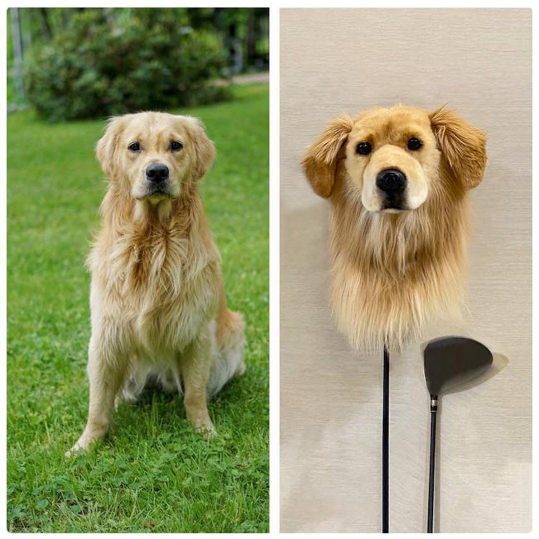 Custom Dog Golf Club Head Cover | Personalized Pet Portrait - Etsy UK