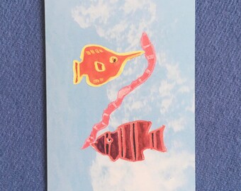 Pisces A6 Greetings Card