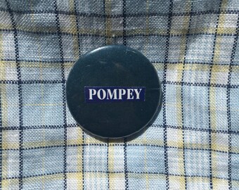 Pompey pin badge, handmade collage button badge, Portsmouth PFC