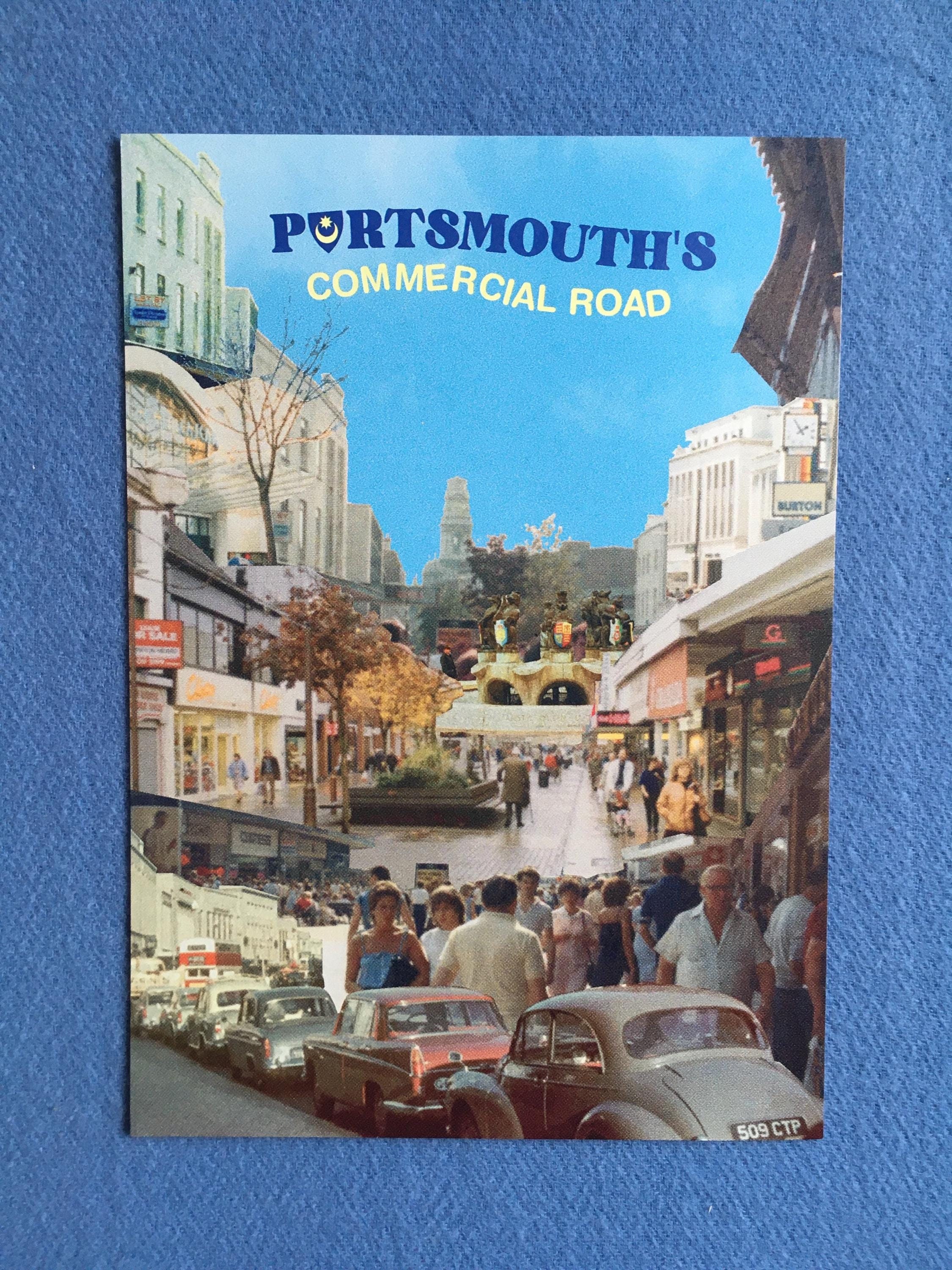 Commercial Road Portsmouth A4 Print, nostalgic memories, bygone era