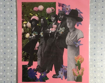 Beatles in Pink A4 Print